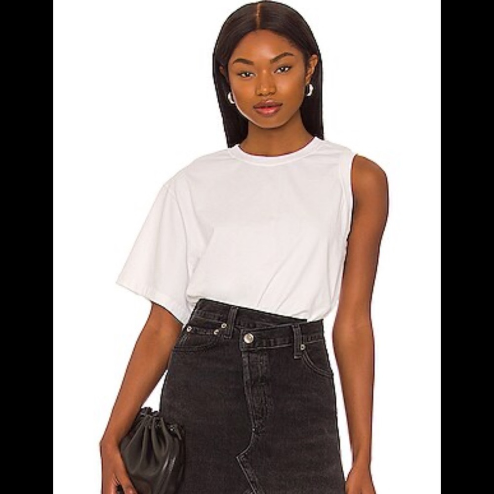 Agolde Della Asymmetric T Shirt - Size M